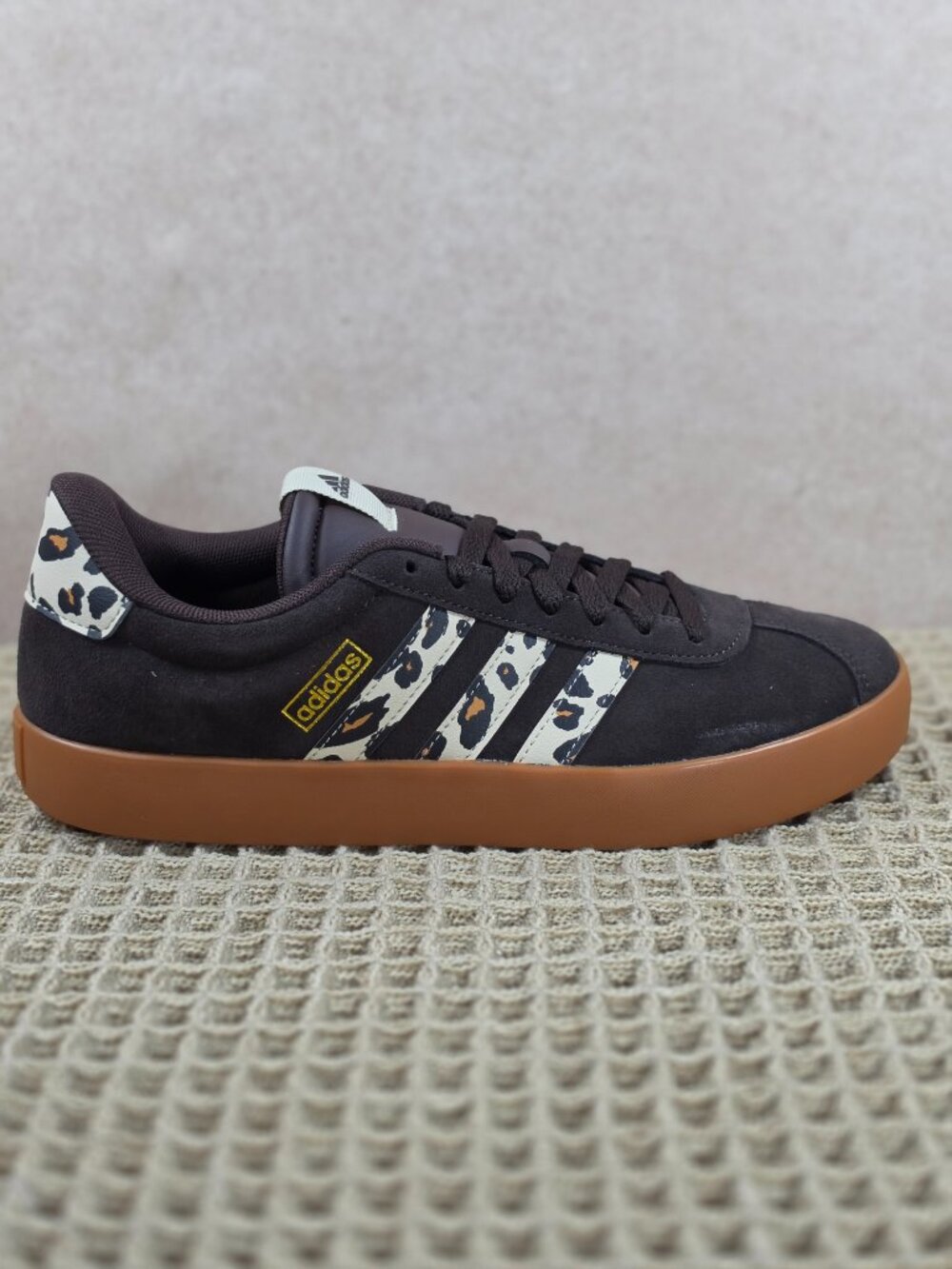 Adidas VL Court 3.0 Women’s Size 10 Brown Leopard Stripe KI3347 – NIB